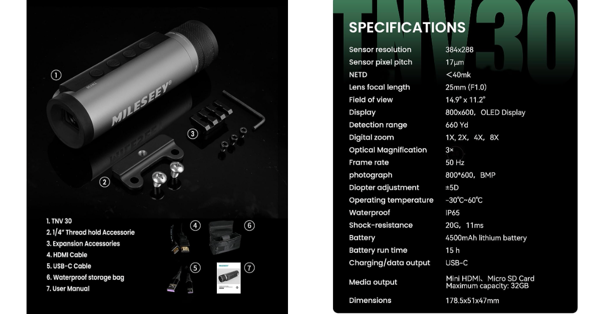 MiLESEEY T-Recon Tactical best thermal imaging monocular