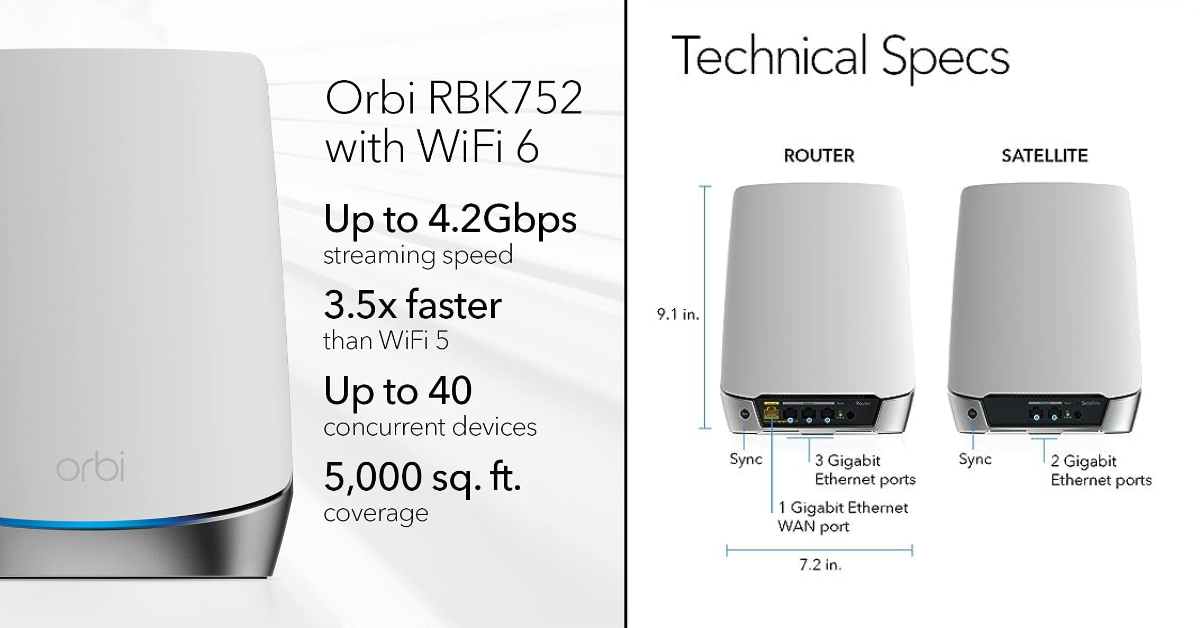 NETGEAR Orbi meilleur système wifi maillé pour starlink