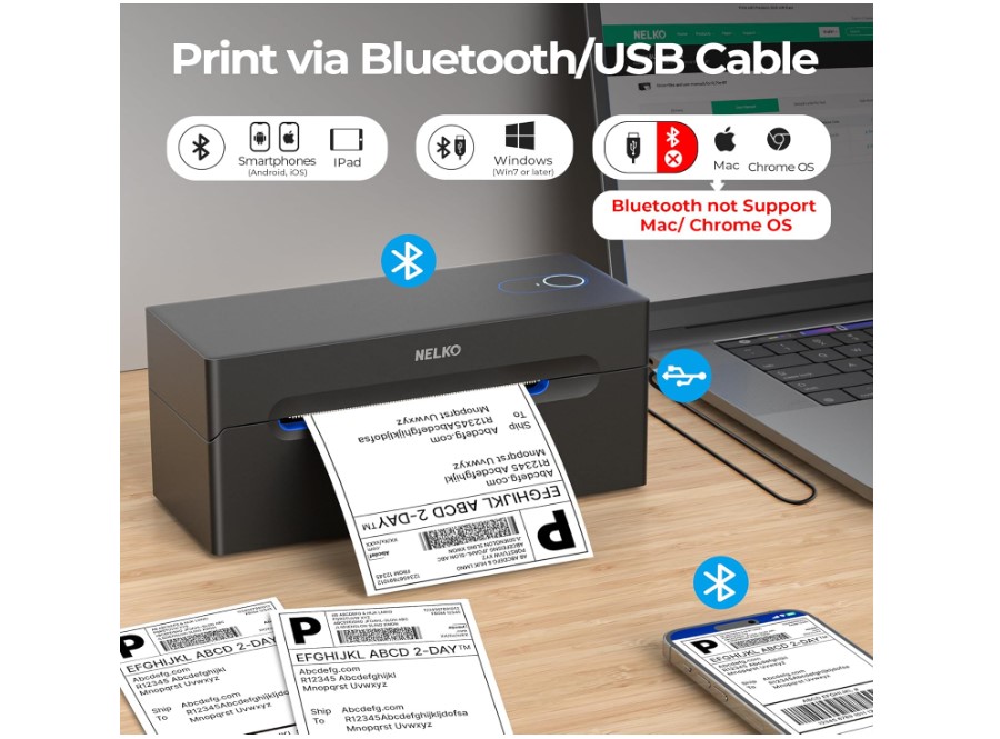 Nelko PL70E-BT thermal label printer