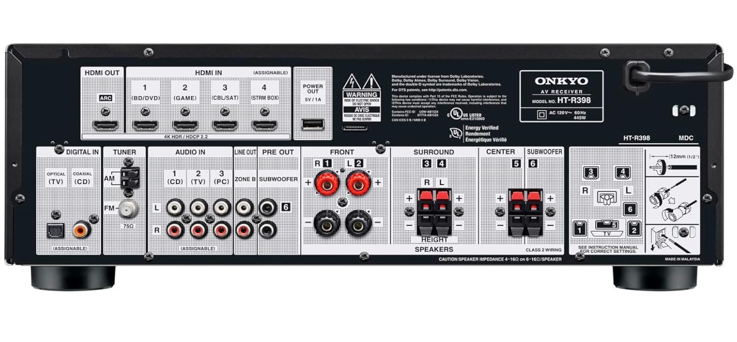 Onkyo HT-S3910 installation cinéma maison budget