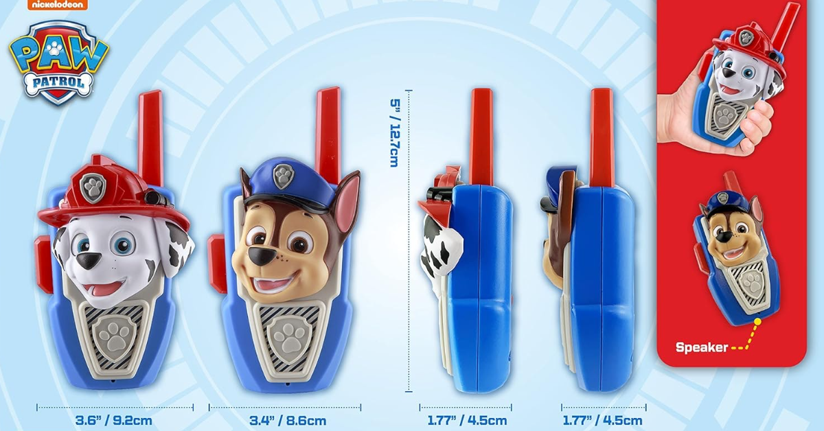 PAW Patrol walkie talkies for 3 year olds
