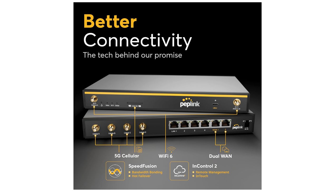 Peplink B One 5G wifi router for cruise ship internet