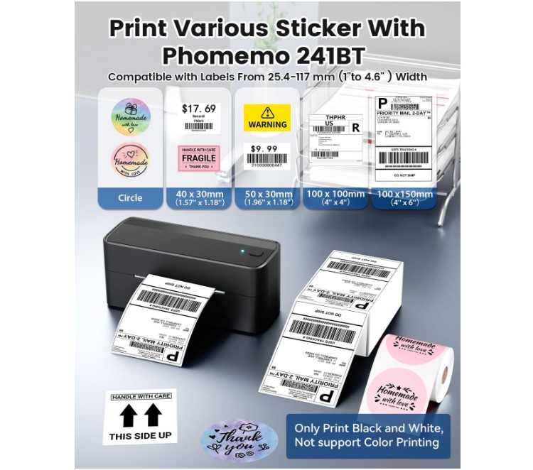 Phomemo 241BT thermal label printer