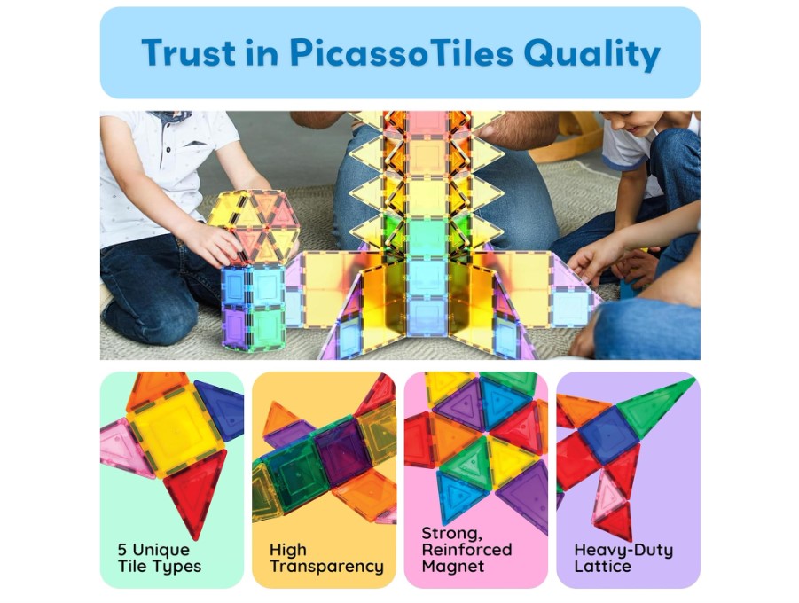 PicassoTiles Magnetic learning blocks for kids