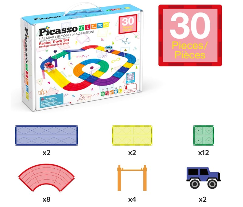 PicassoTiles Race Track magnetic construction toys