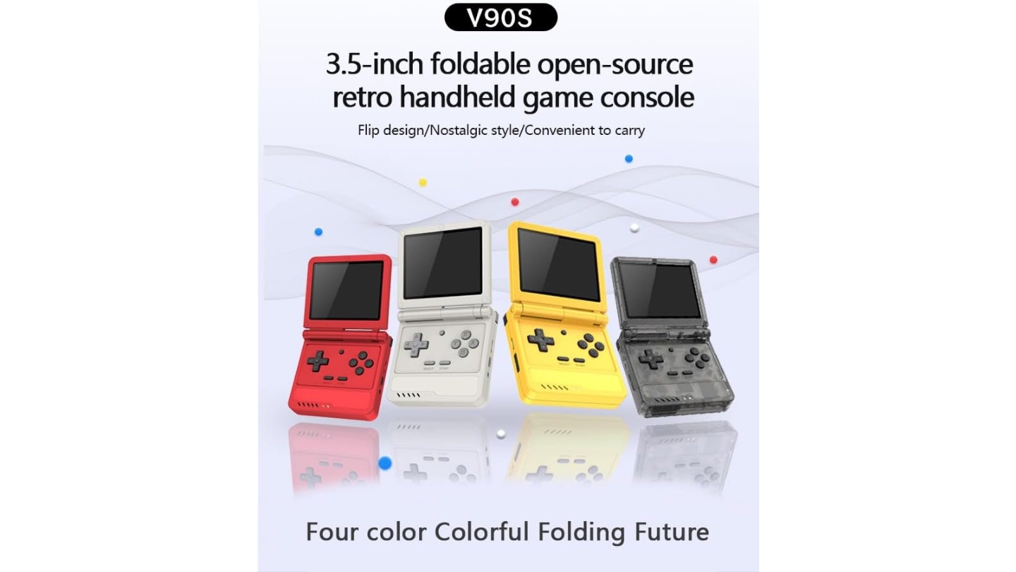 Powkiddy V90S retro handheld gaming device