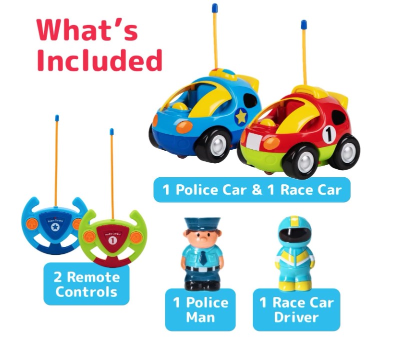 Prextex 2 Pack Cartoon Remote Control Toy for Kids