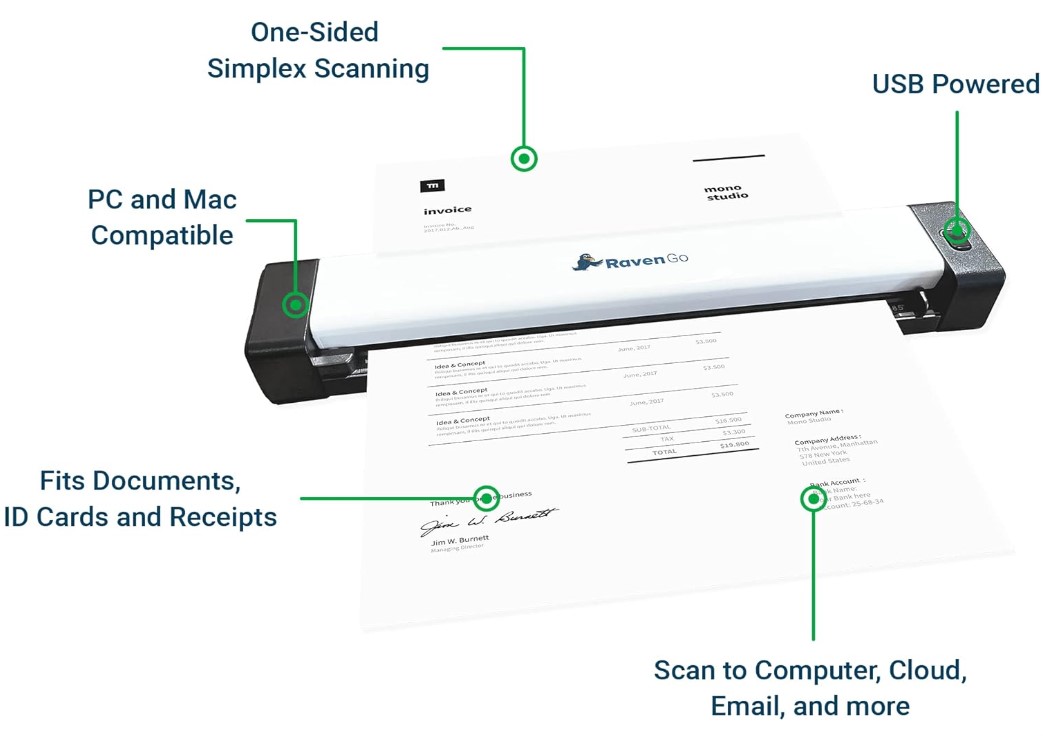 Application mobile de numérisation de documents Raven Go