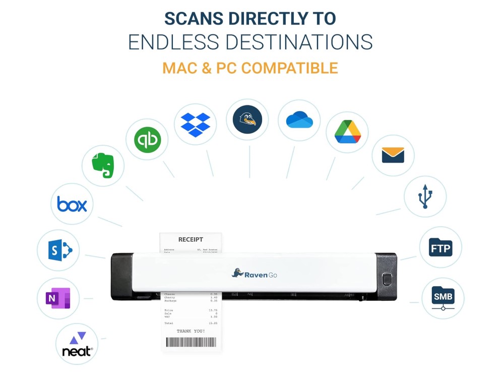 Scanner compact Raven Go pour documents