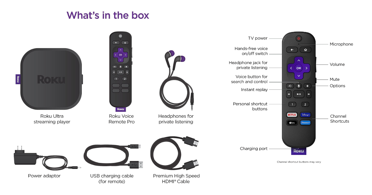Roku Ultra Streaming Device streaming stick for projector