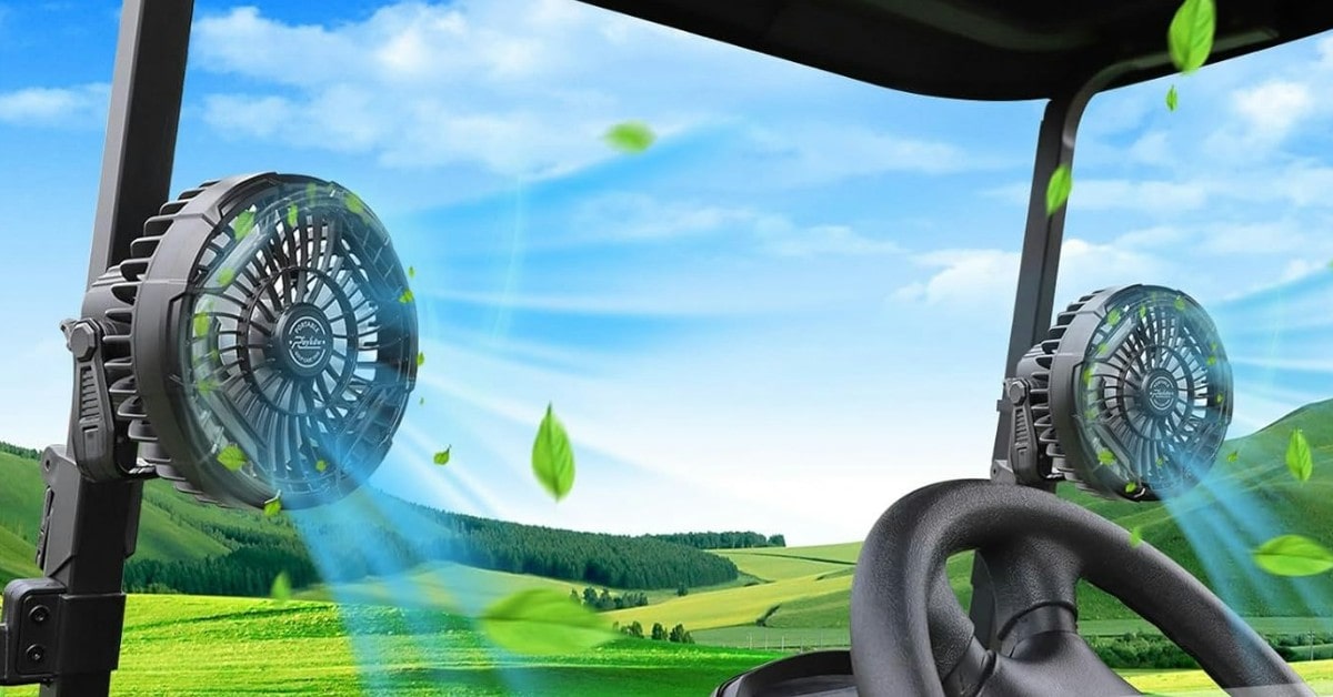 Roykaw golf cart fan with clip