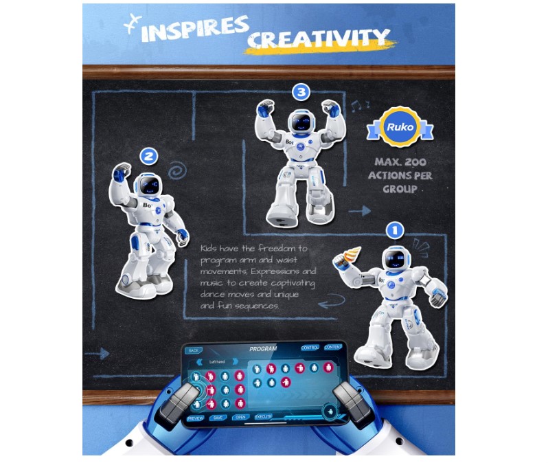 Ruko 1088 Smart programmable robot toy