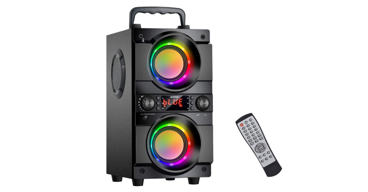 SUPNIU 60W fm radio with bluetooth speaker