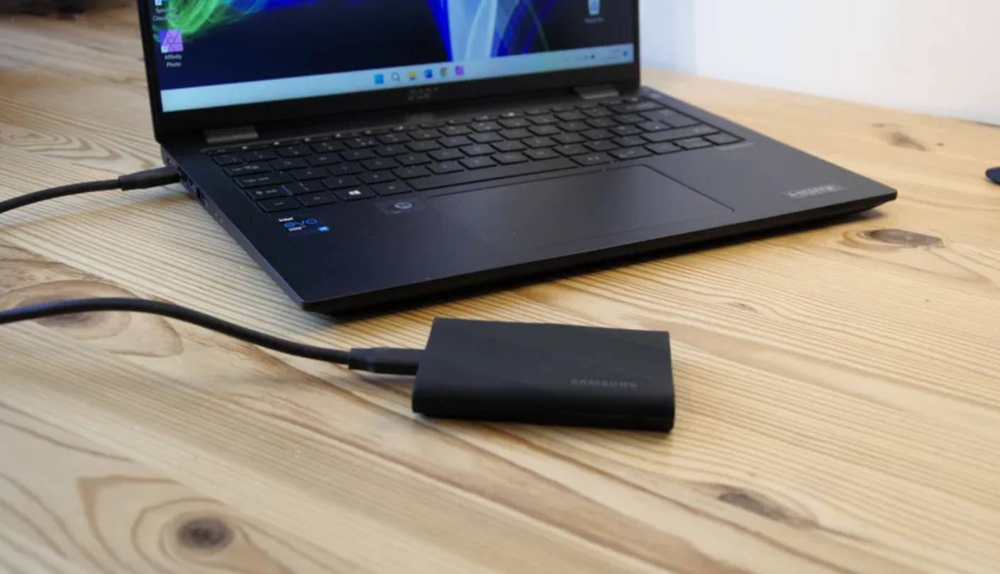 Samsung T9 external SSD transfer speed video