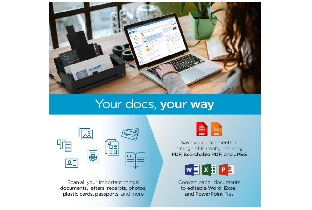 Scanner de documents mobile ScanSnap iX1300
