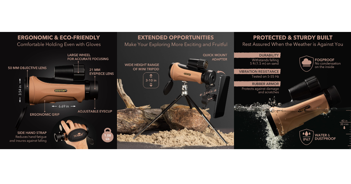 5 Best Monoculars for Long Distance Viewing of 2024 Monocular Telescope for Long Range Review