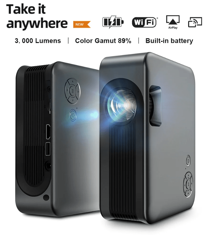 Encalife Portable 4K Mini LED Projector for Bedroom