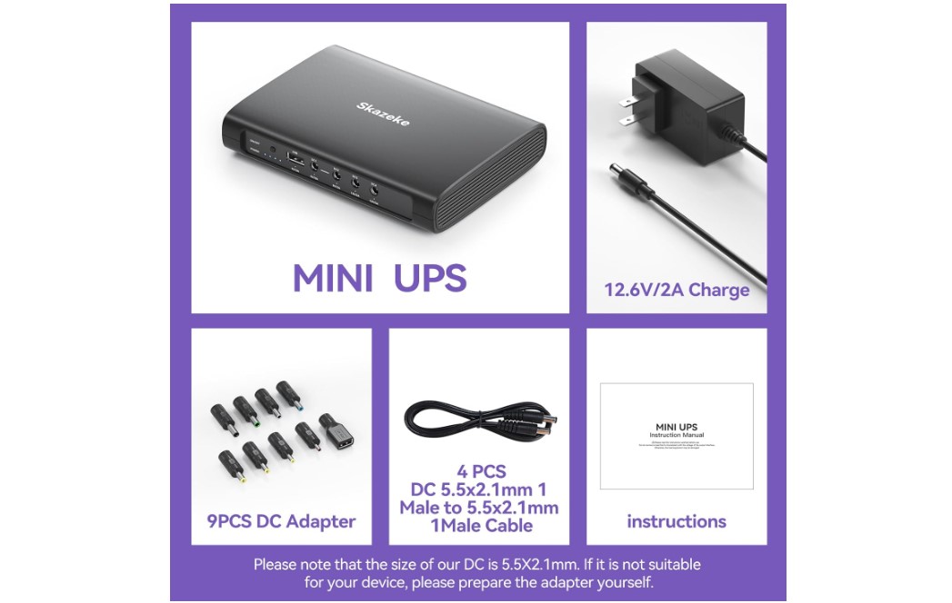 Skazeke 15000mAh router battery backup