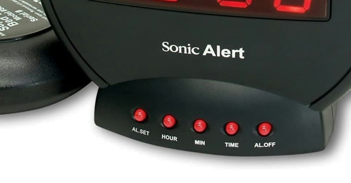 Sonic Bomb Dual best vibrating alarm clock for heavy sleepers