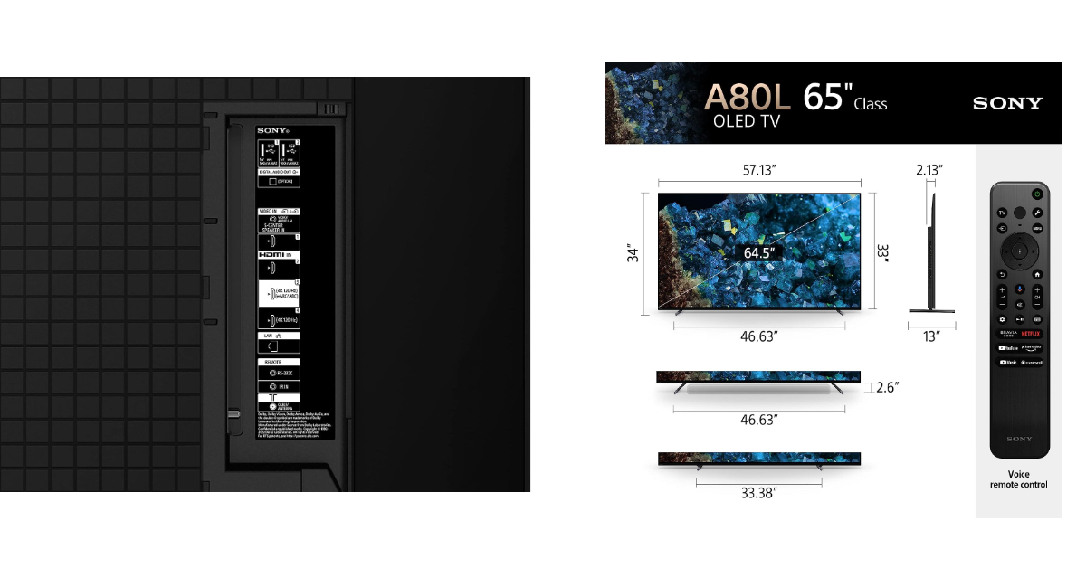 Sony OLED BRAVIA XR A80L best 4k smart tv