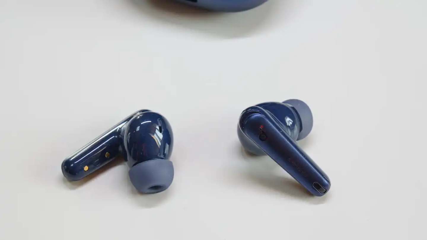 Soundcore Liberty 4 NC wireless earbuds for subway