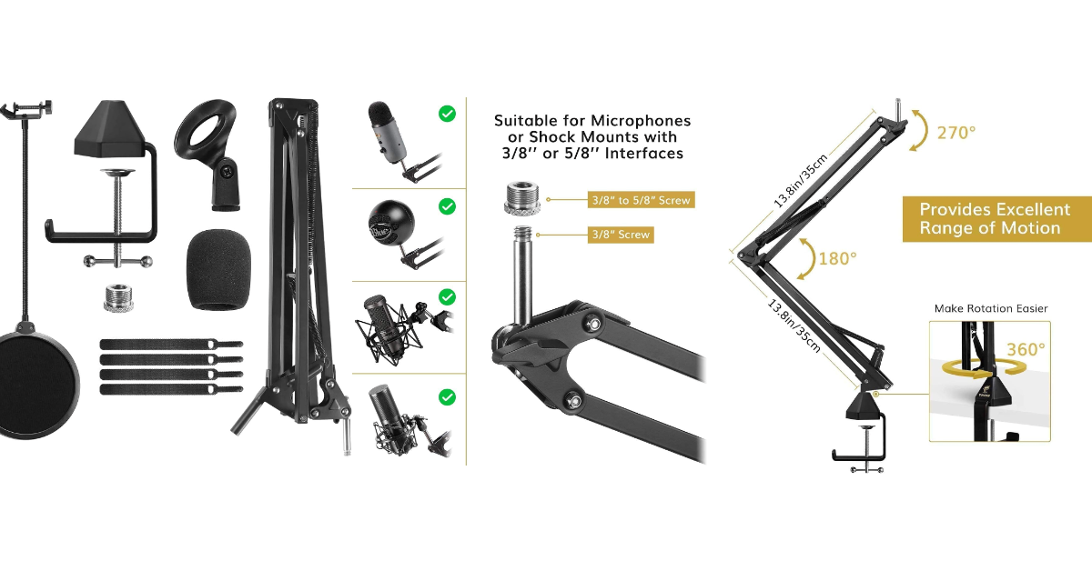 9 Best Microphone Boom Arms of 2024 Microphone Arm Review