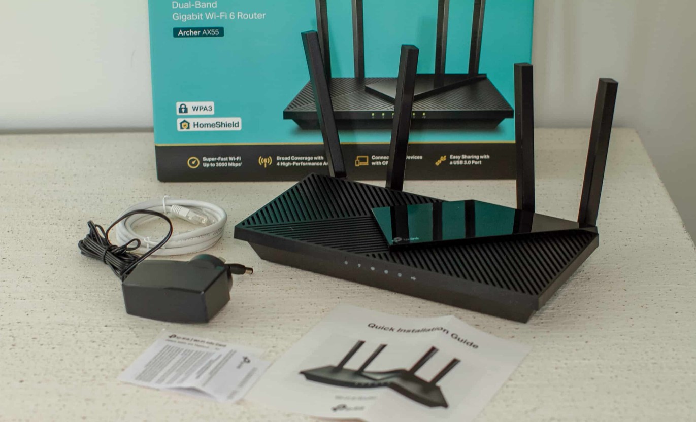 TP-Link Archer AX55 Pro travel router with built-in VPN