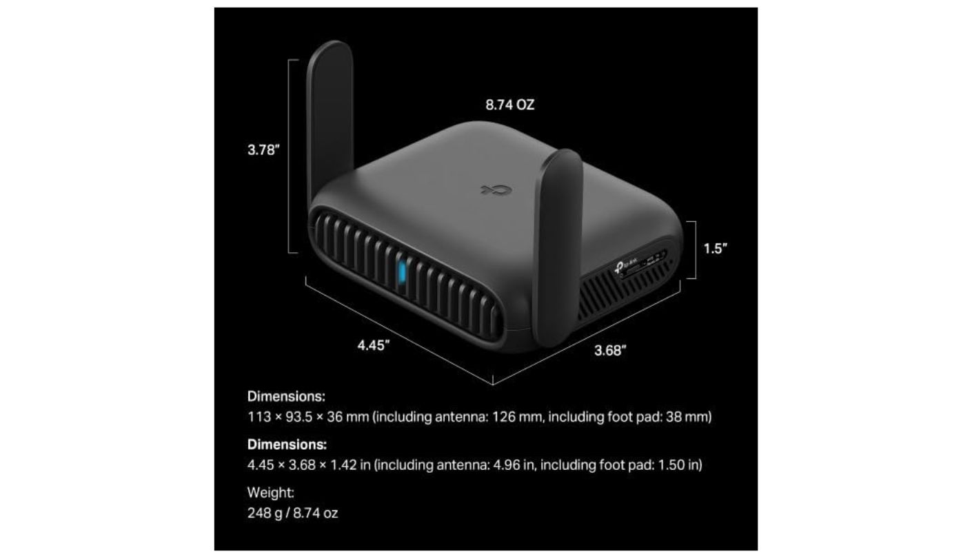 TP-Link Roam 7 (TL-WR3602BE) wifi router for cruise ship internet