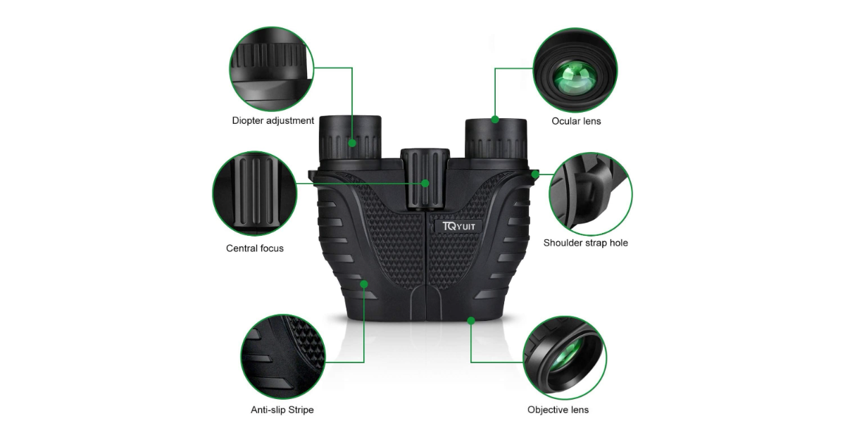 TQYUIT 15x25  best small binoculars for birding