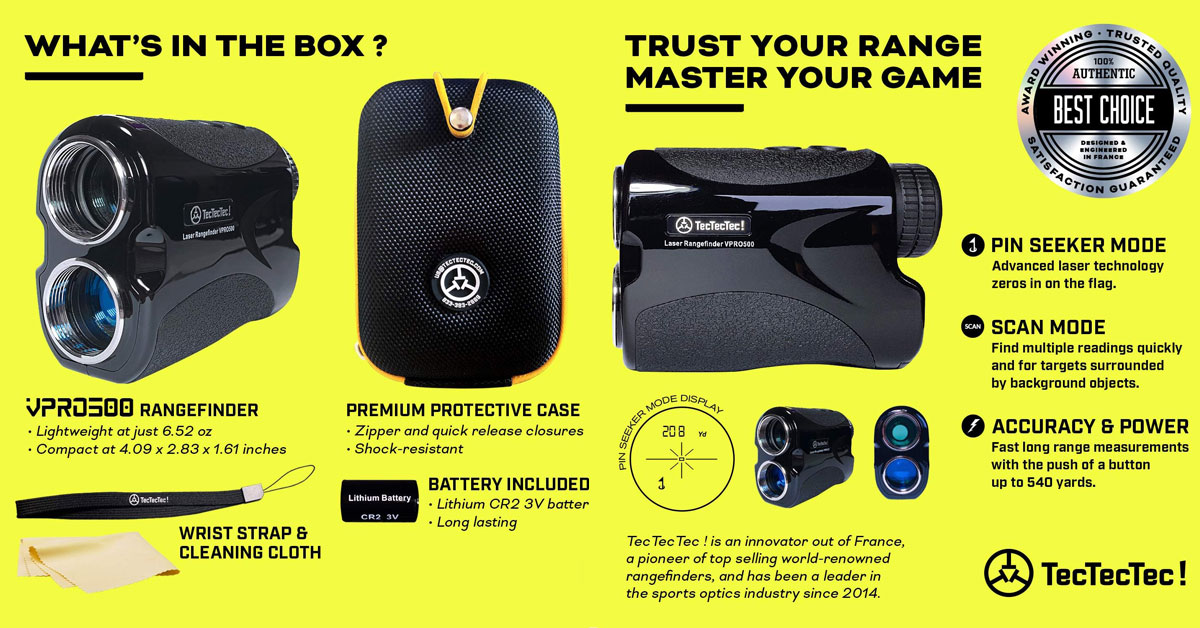 TecTecTec VPRO500 meilleurs télémètres de golf à moins de 200 euro