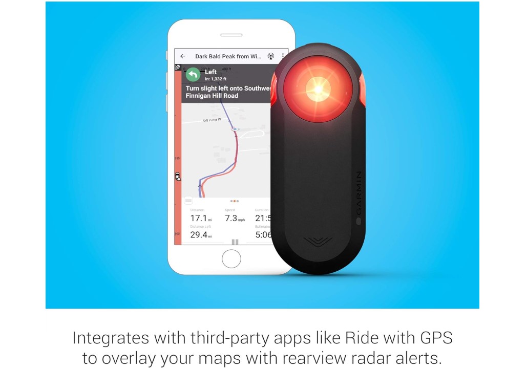 Garmin Varia RTL515 cycling radar warning light
