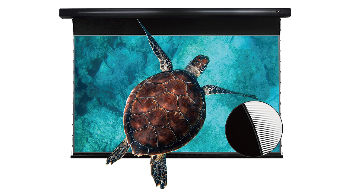 Vividstorm PRO Slimline Tension drop down projector screen