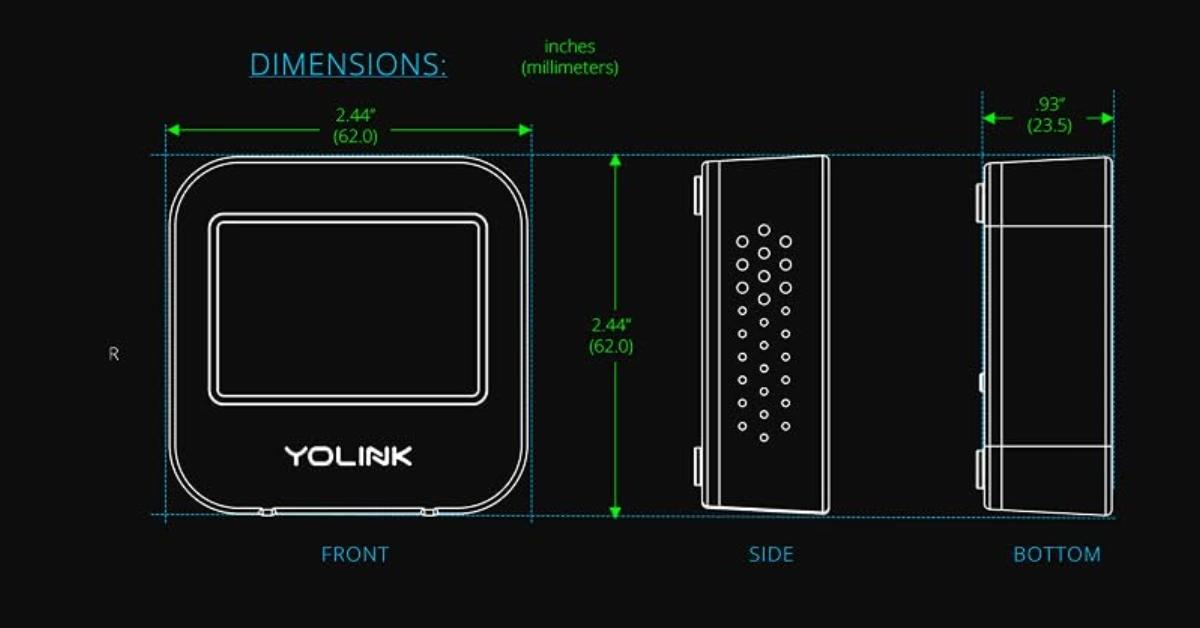 Yolink wifi temperature and humidity sensor
