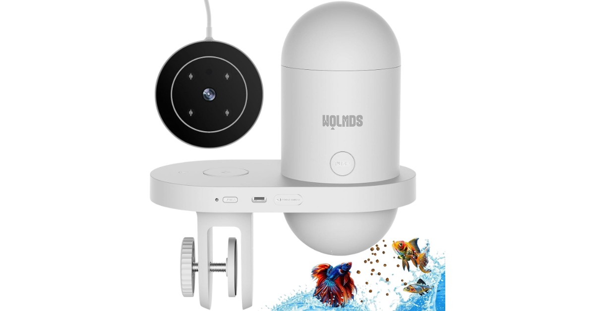 Wolmds Automatic Fish Feeder with 2.5K Camera