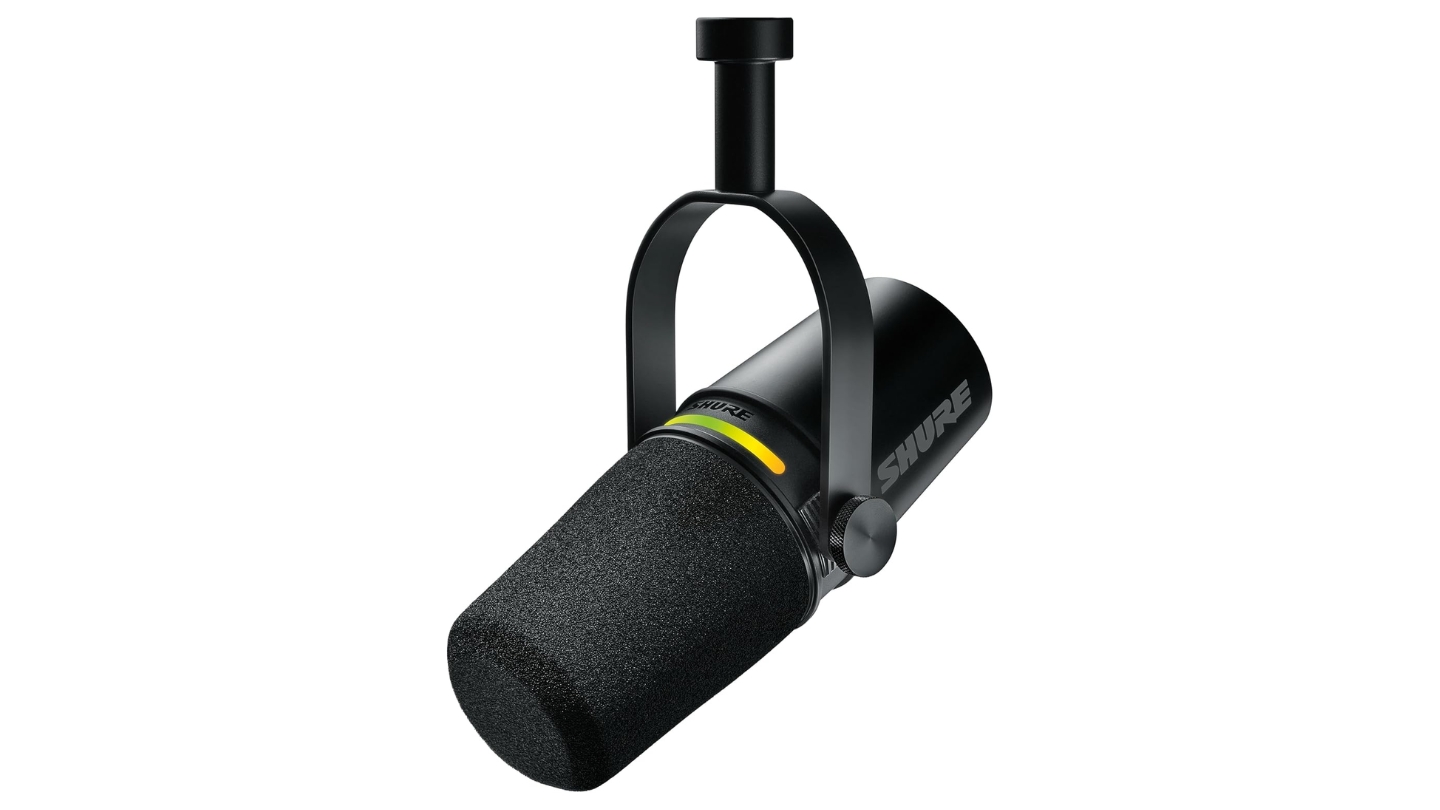 Shure MV7 Plus USB microphone for podcasting