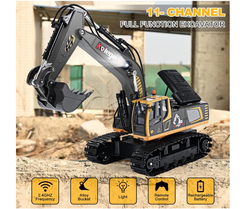  kolegend Remote Control kids excavator toy