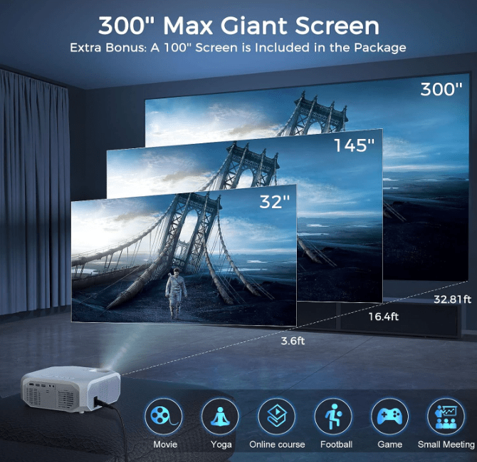 FUDONI R7 Digital Projector