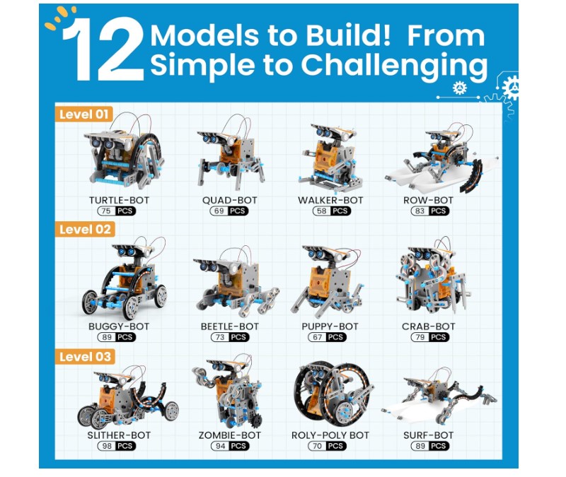 Sillbird 12-in-1 building robot kit