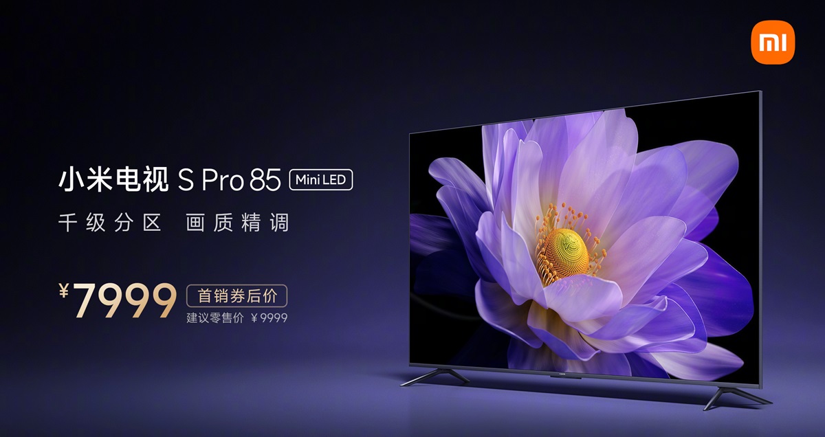 Xiaomi TV S Pro 85 - grote Mini LED TV met 4K ULTRA HD, 144Hz en HDMI 2.1 ondersteuning voor een prijs van $1100