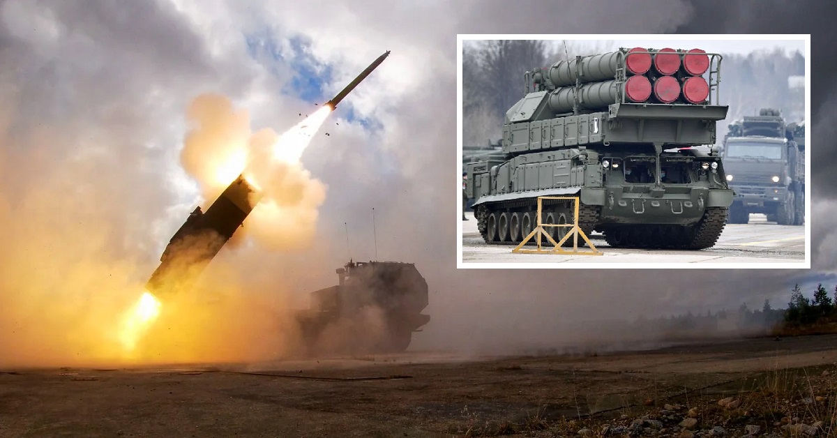 Eine ukrainische SHARK-Drohne unterstützte das HIMARS-Raketensystem bei der Zerstörung einer selbstfahrenden 9A317M-Abschusseinheit des russischen Buk-M3-Boden-Luft-Raketensystems