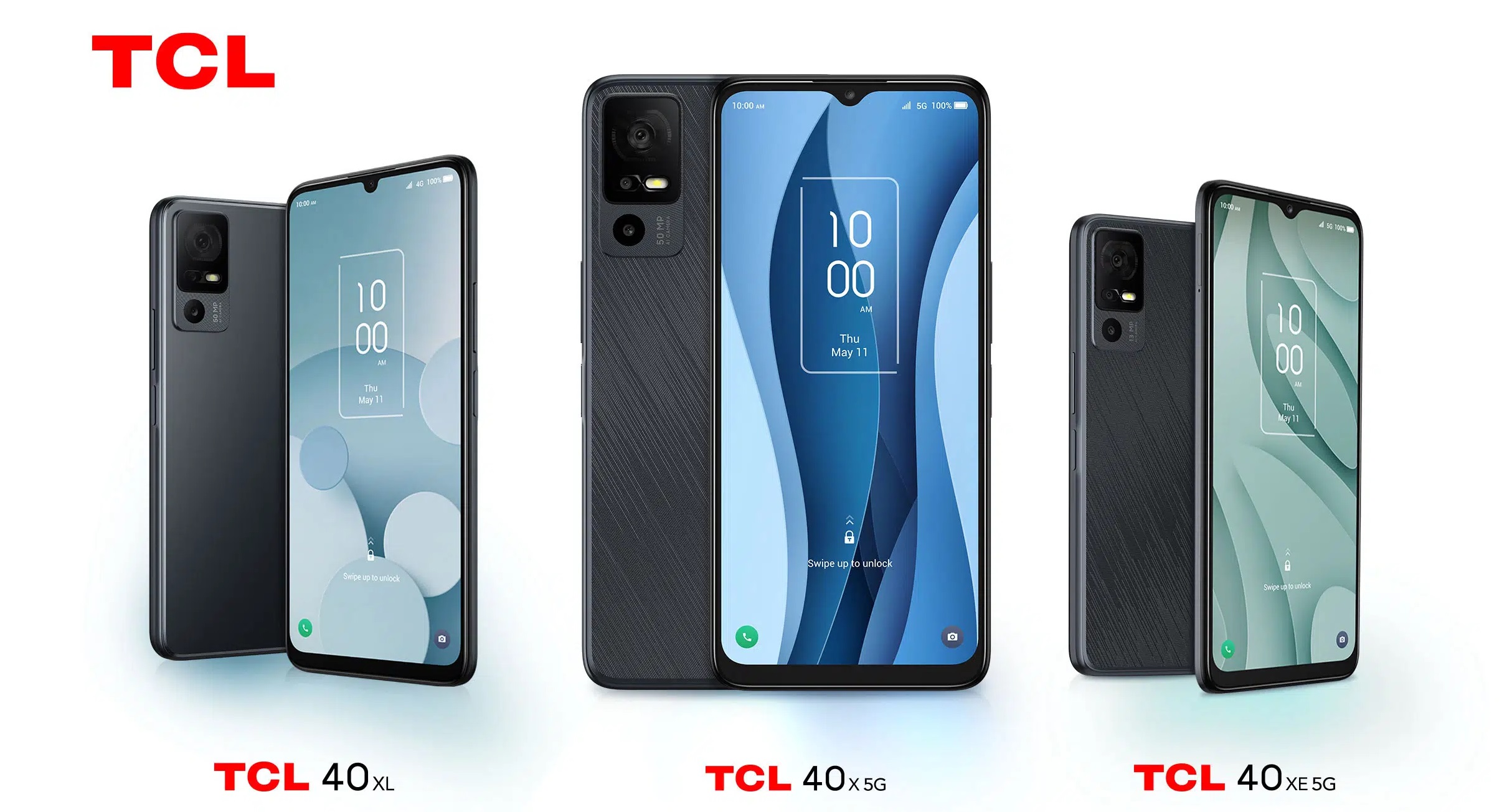 TCL 40 X - a range of budget smartphones with Android 13 and 5000mAh batteries priced at $150-200