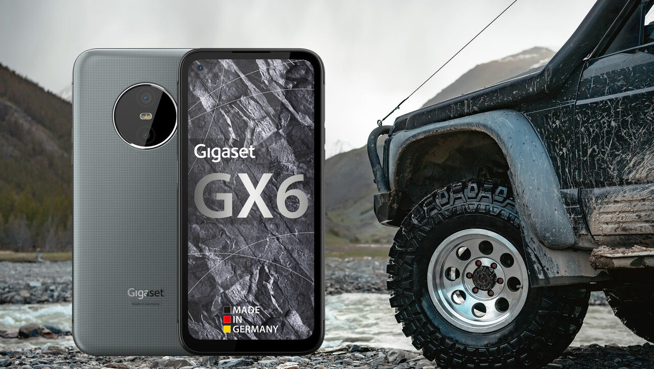 Gigaset GX6 - Deutsches robustes Smartphone mit Dimensity 900, 120Hz Display, 50MP Kamera, OIS und herausnehmbarem Akku für €579