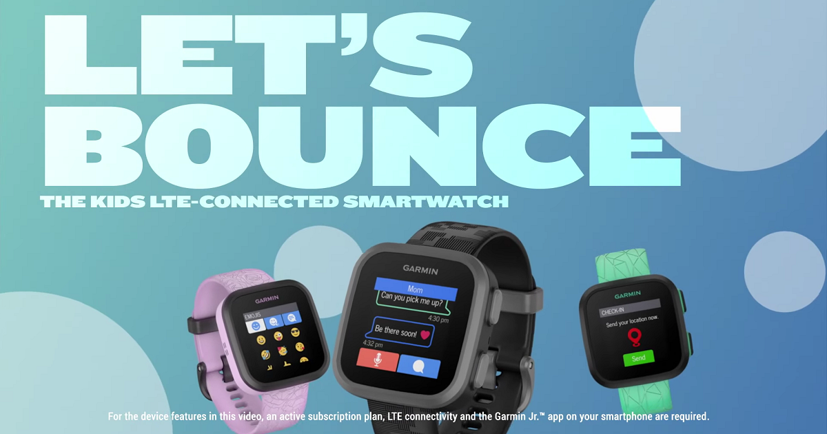 Garmin Bounce - Kinder-Smartwatch mit abonnementbasiertem LTE und GPS für $150