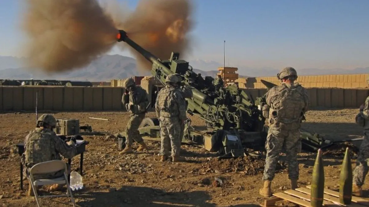 Los obuses M777 estadounidenses destruyen dos cañones 2B16 Nona-K y equipo de munición