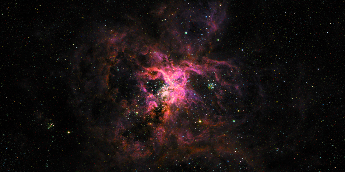 Scientists release first images taken by SuperBIT - unique telescope captures galaxy collision and the Tarantula Nebula