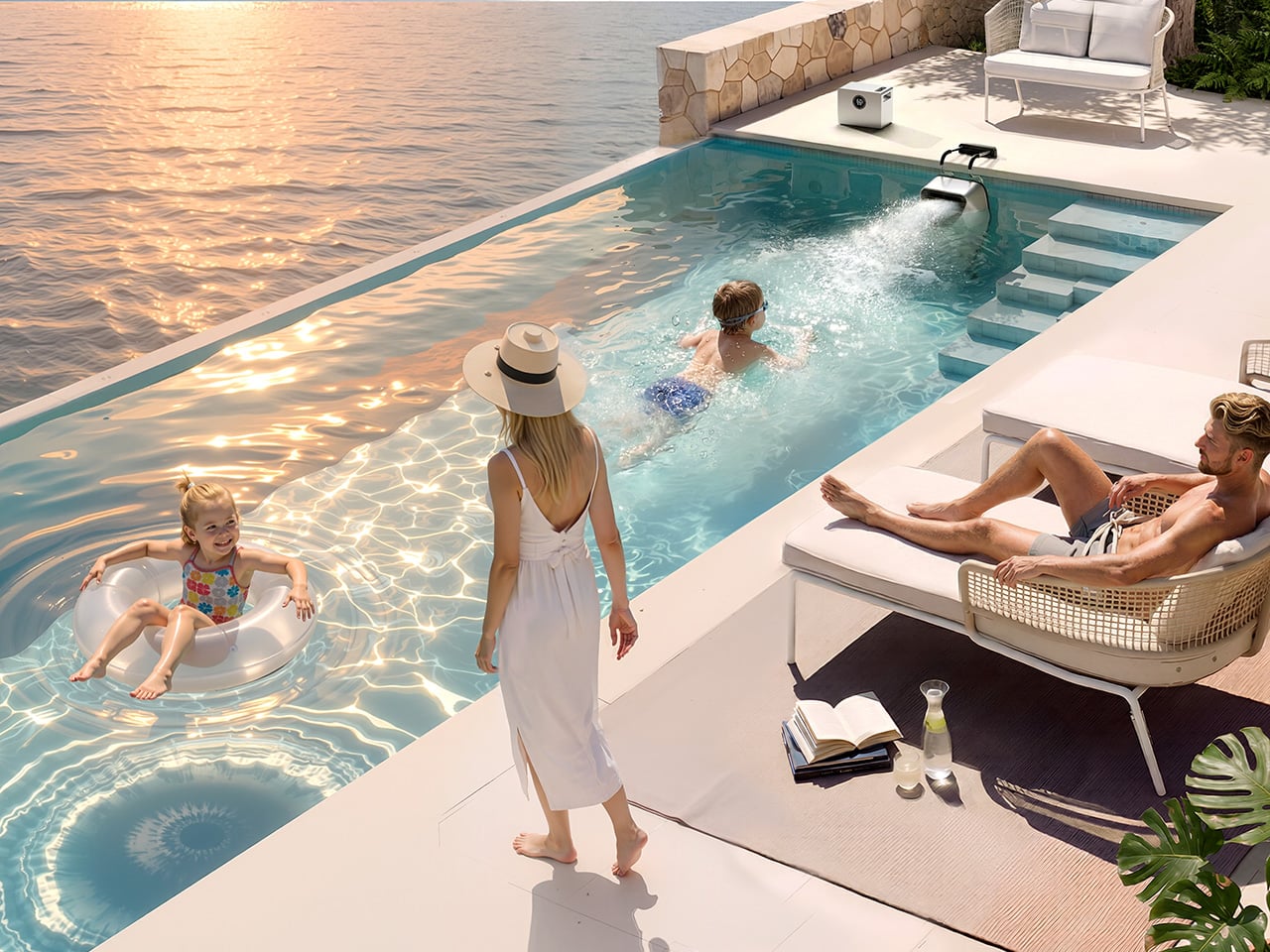 Personne nageant contre le courant iGarden