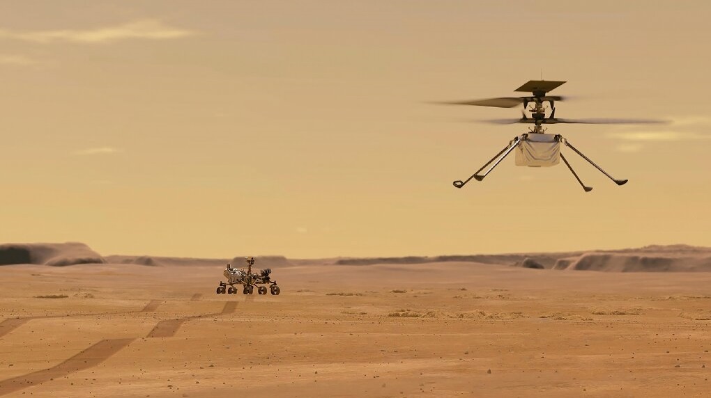 NASA's unmanned Ingenuity helicopter set a new speed record during its 60th flight over the surface of Mars
