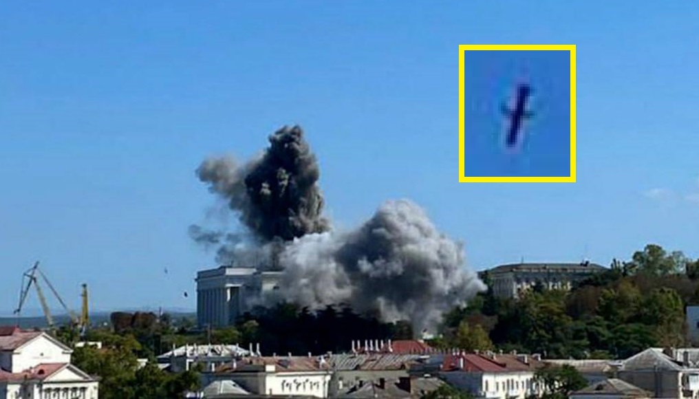 Storm Shadow / SCALP EG-missiler slo ned i hovedkvarteret til Den russiske føderasjonens Svartehavsflåte på Krim under et møte med høytstående personell.