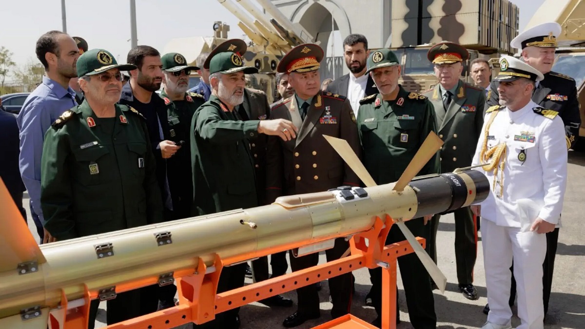Iranian authorities publicly displayed a barraging anti-aircraft missile 358 for the first time