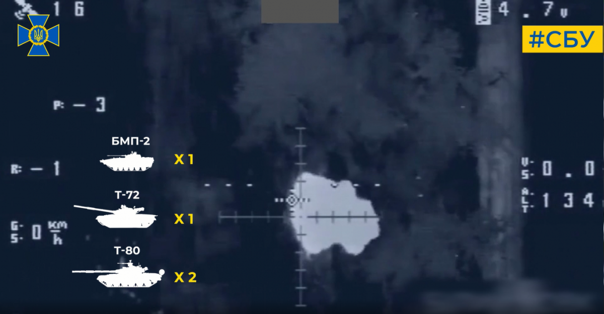 El SBU revela que los drones de ataque destruyen el equipo de los ocupantes (vídeo)